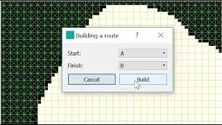 Route on the map in ice conditions