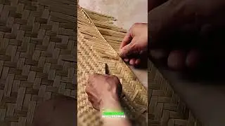 Bamboo mat edge - wrapping craftsmanship skills 🧺🪢🌿👐👍