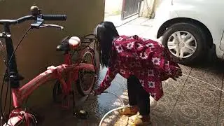 pulang sekolah steam sepeda