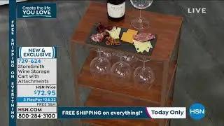 StoreSmith Wine Storage Cart with Attachments
