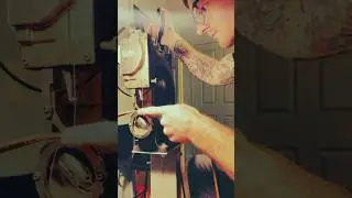 Belt stitching with Tippmann BOSS #leathercraft #handmade #belt #leather #machine #stitch #madeinusa