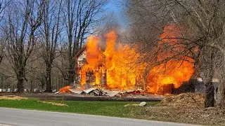 WWNY Fire engulfs DeKalb Junction home