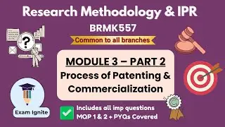 Research Methodology & Intellectual Property Rights | BRMK557 | Module 3 &ndash; Part 2 | 🔥#vtu #rm #rmi
