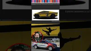 CyberTruck: Bruce Lee Game Of Death Vinyl Wrap #CyberTruck #Adobe #GraphicDesign #CarWrap #ARMENX
