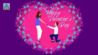 Happy Valentine's Day animated card. WhatsApp status video
