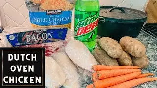 DUTCH OVEN CHICKEN // EASY DINNER RECIPE