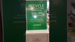 H&M 15% off coupon for a donation of a bag of clothing.