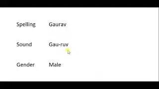 Pronunciation of common Indian names - Gaurav
