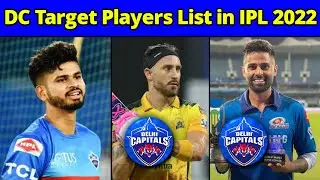 IPL 2022 - Delhi Capitals Target Player List | DC Target Players in IPL 2022 | DC IPL 2022 News