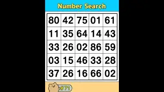 【Number Search】 Brain Training for a Happy Life. 《Brain Exercise》 #71
