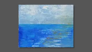 Lost sunset / abstract painting / daily art therapy / easy for beginners / abstract landscape
