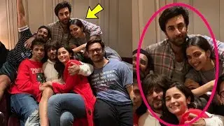 OMG ! Ranbir Kapoor hugging ex Deepika Padukone in front of Alia Bhatt.|Karan johar party