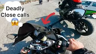 Deadly Close Call😱Sunday Ride Pe Marta Marta Bchaa🥵