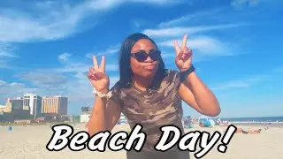 Atlantic City Beach Day Vlog! Atlantic City Baibeh😄