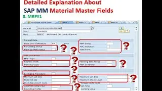 ( MRP#1 ) SAP S/4 HANA MM Material Master Detailed Explanation