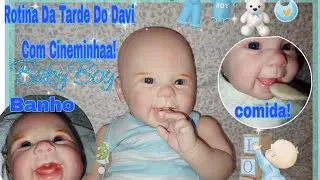 Rotina Da Tarde Do Davi Com Cineminhaaa!! Primeira vez dele comendo mingau!