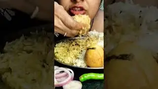 😋🥚 Egg Curry 🥔 Aloo Methi bujee Rice 🍚 ll Eating Show With