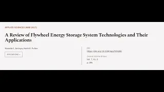 A Review of Flywheel Energy Storage System Technologies and Their Applications | RTCL.TV
