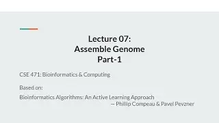 L07 Assemble Genome  (Part-1) | Bioinformatics & Computing in Bangla