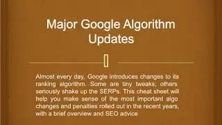 Eight Major Google Algorithm Updates