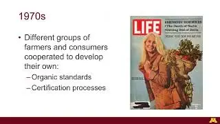 History of organic (original version)