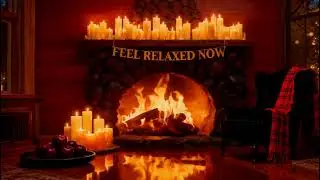 Fireplace Ambience in a Cozy Cabin Corner | Soothing Crackling Sounds at Evening|Work, Relax & Sleep