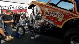 Santa Pod September 2016 Randy Bradford's Fiat warm up