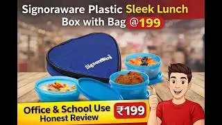 Plastic Sleek Lunch box with Bag under 199 | Daily Tiffin Solution