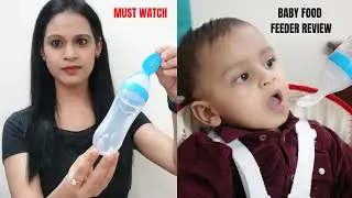How to make baby eat Happily | LUVLAP baby squeezy baby food feeder Review |By Mommy Talkies