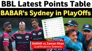 BBL Latest Points Table 🤔 Babar's Sydney Sixers Qualifications Scenario 😳 Babar Azam vs Zaman Khan 