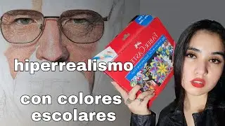 Hiperrealismo con colores escolares Walter white texturizado de piel