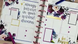 Happy Planner Classic | Plan with Me | Mar 27-Apr 2 |  @liveloveposh Functionally Chic Purple Blooms