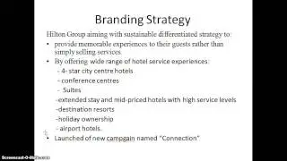 The Strategic Management  of Hilton Hotels Worldwide