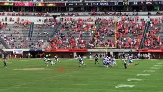 Virginia Cavaliers UVA 28 Duke 21: Charles Snowden 3rd Down Sack