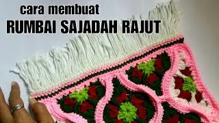 Cara membuat rumbai sajadah rajut