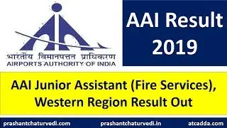 AAI Junior Assistant Fire Service Result (Western Region) || Call- 9860966974 ||