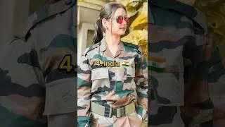 Top 10 Countries Beautiful & Fearless Female Soldier's in Uniform 🥋 #shots #youtubeshorts #uniform