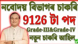 নৱোদয় বিদ্যালয় সমূহৰ চাকৰি - Jobs in Assam | Assam jobs 2025 | Assam jobs vacancy 2025 |