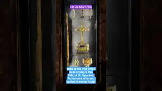 Relic of the True Cross, Mary's Veil, St. Dymphna, patron saint of stress, anxiety + mental health