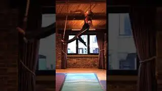 Static Trapeze Backwards Roll to Amazon and Arabesque, Circus Glory, Trapeze School London