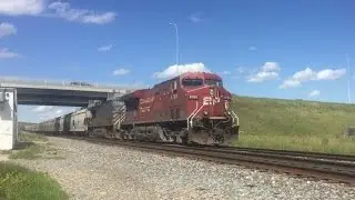 Canadian Pacific 8765 & CEFX 1035 lead CP 603 Unit Potash at Beddington - Calgary AB
