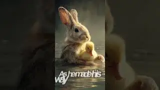 Hero Rabbit Saves Duckling #animal #animation #rabbit #duck #nature #forest #kindness #love #save