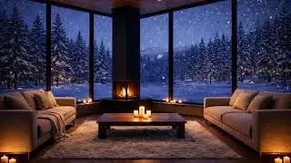 LIVE Quiet Winter Cabin  Fireplace Crackling for Deep Sleep & Meditation