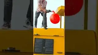Monster balloon vs Road Roller 🚜|| #short #mrindianhacker #viral #crazyxyz #experiment