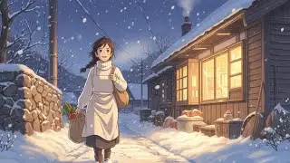 &ldquo;Coming Home in Winter ❄️ | Cozy Ghibli-Style Family, Snowy Train, Market & Kids&rsquo; Joy