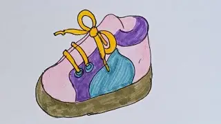 Shoe 👟👟 drawing ❤️❤️ step by step #art#drawing 