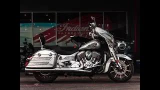 2018 Indian Motorcycle&reg; Chieftain&reg; Elite in Black Hills Silver with hand-painted Marble accents