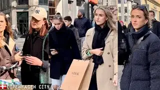 Copenhagen 🇩🇰 Denmark, 4K City Walking tour, Busy Saturday, Copenhagen Street Style #Str&oslash;get #HDR