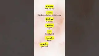 15 Indian Unique Baby Girl Names Starting With Letter 'H' with Their Meaning | Nikita Ki Duniyaa