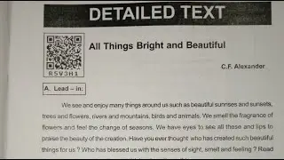 All Things Bright And Beautiful by- Aslam Sir || 10th Class CHSE Odisha || Preparation for IA-1 Exam
